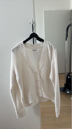 Strickjacke Weiss Grösse S 