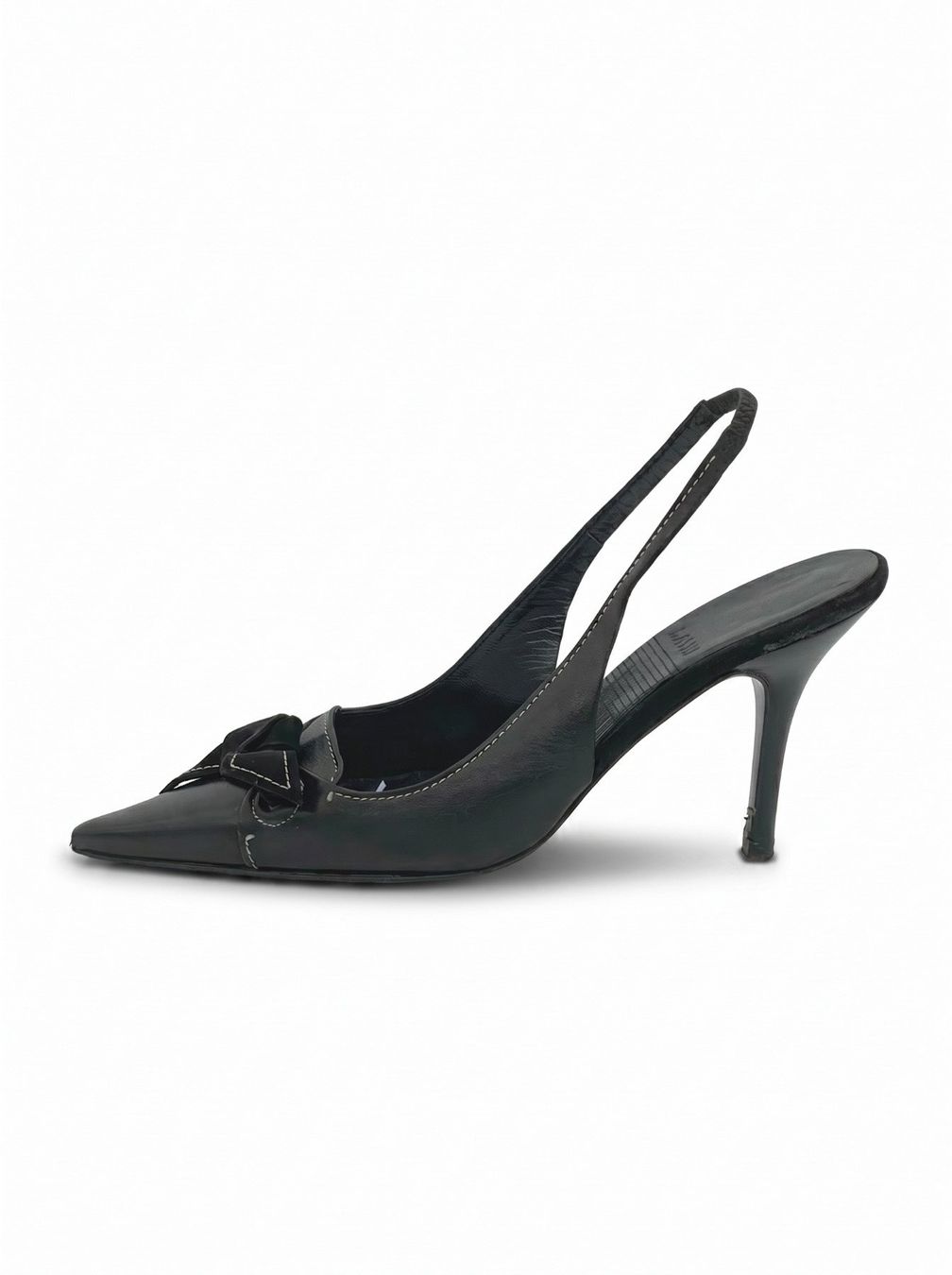Bally Scarpe da donna: Bally Pointed Toe Bow Slingback EU 38 Schwarz – Usato da Zürich venduto da shoe_shop