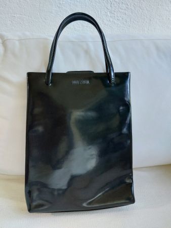 Goldpfeil Tasche schwarz, Leder,  edel, Tote, Staubbeutel
