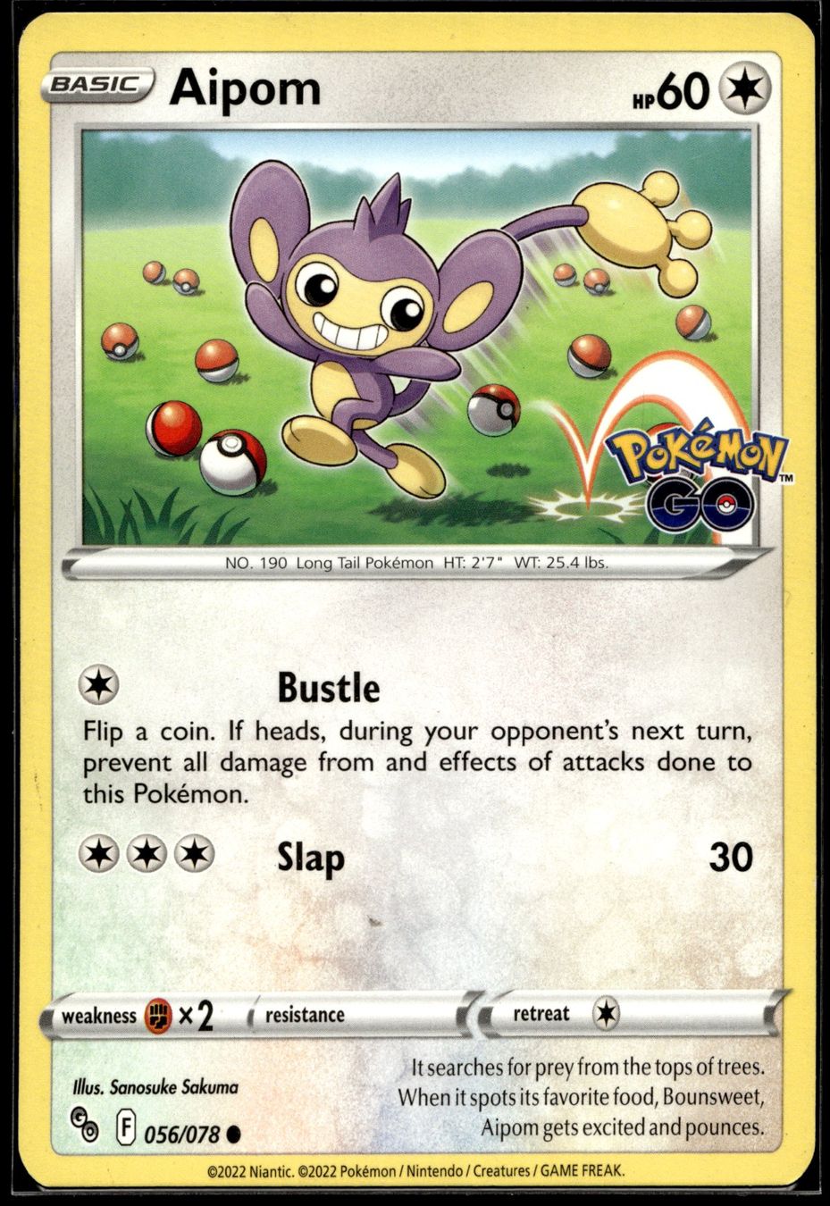 Pokémon Carte collezionabili: Aipom (PGO EN 056/078) – Usato da Affoltern am Albis venduto da Chiesa_5