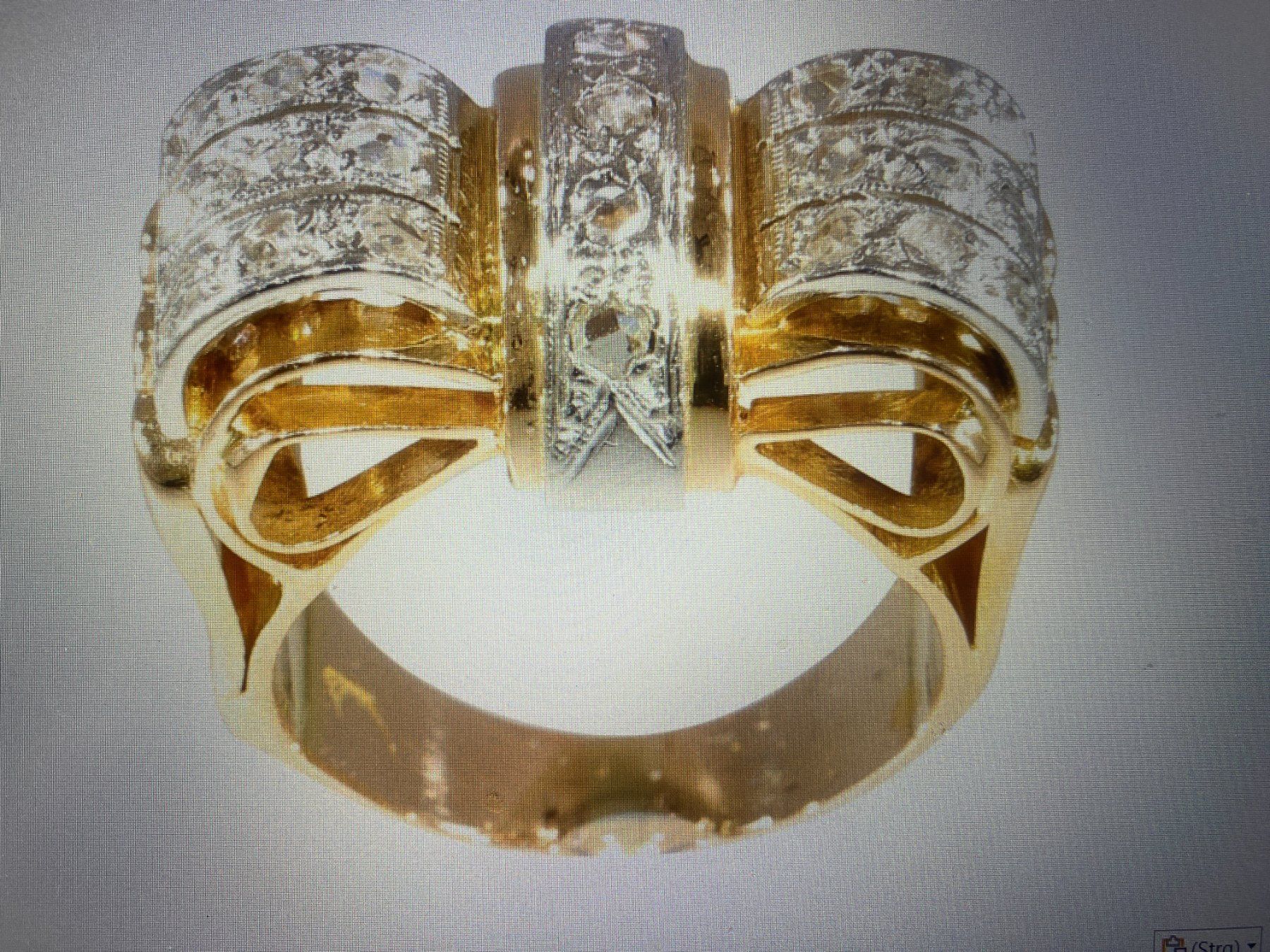 Anelli: Vintage Diamant Gelbgold Damen Ring – Usato da Birsfelden venduto da edw_2mjn