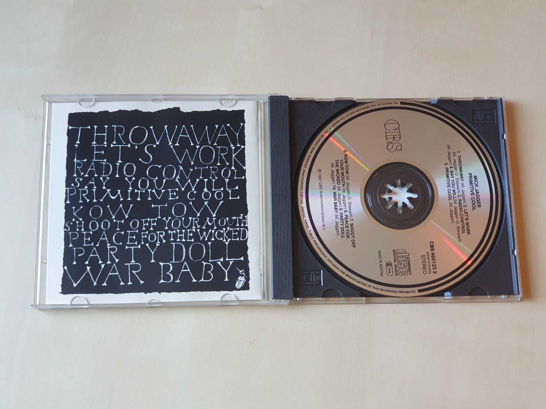 CD: Mick Jagger primitive cool – Usato da Stansstad venduto da collectorsshop 2