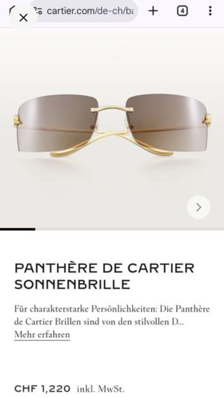 Cartier Occhiali & Lenti: Phantère de Cartier Sonnenbrille – Nuovo (secondo la descrizione) da Teufenthal AG venduto da michelle.mmojekwu 4