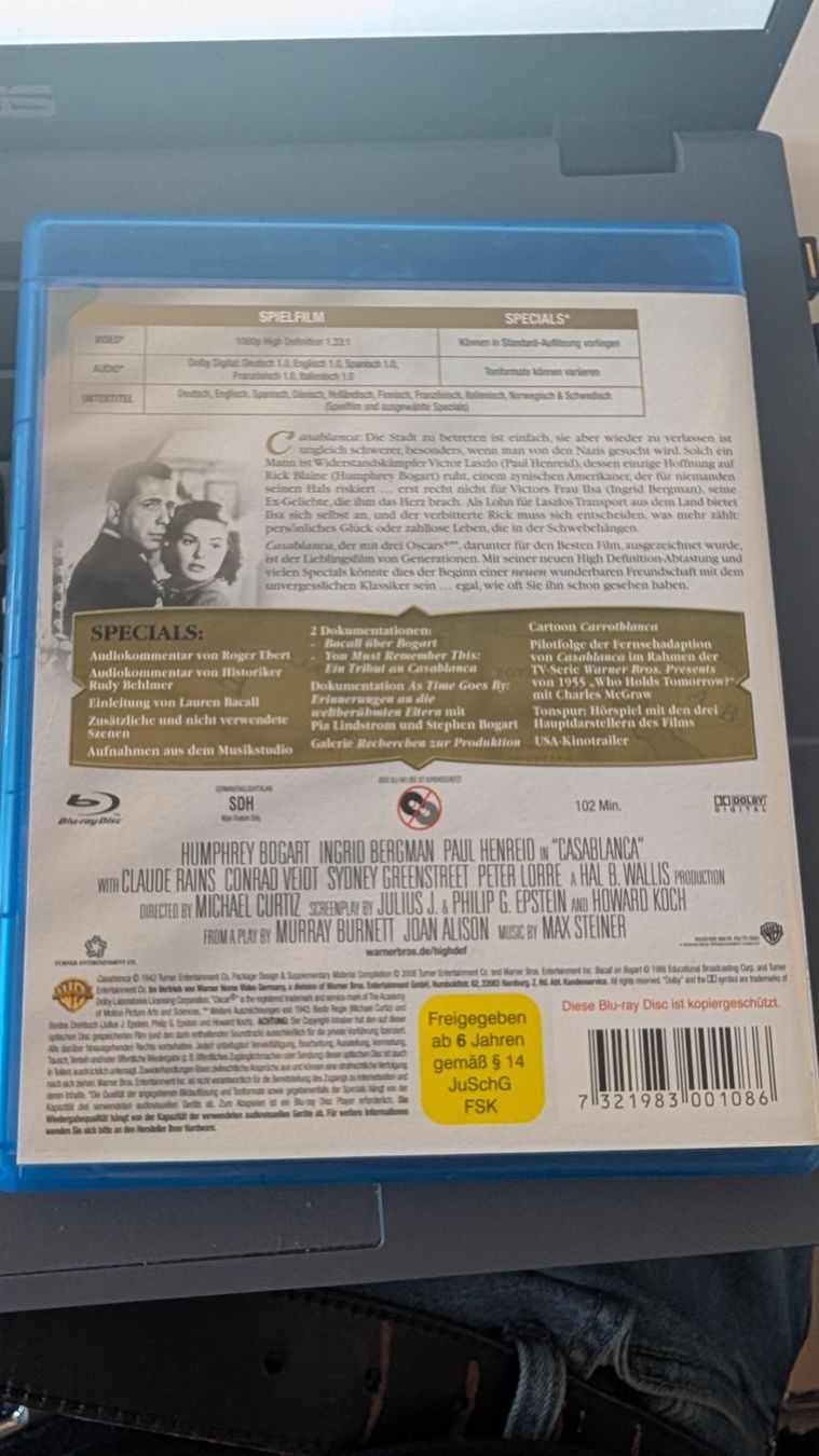 Tutti i DVDs: Casablanca - Blu Ray DVD – Usato da Hünenberg See venduto da SpecialEditionGaming 1