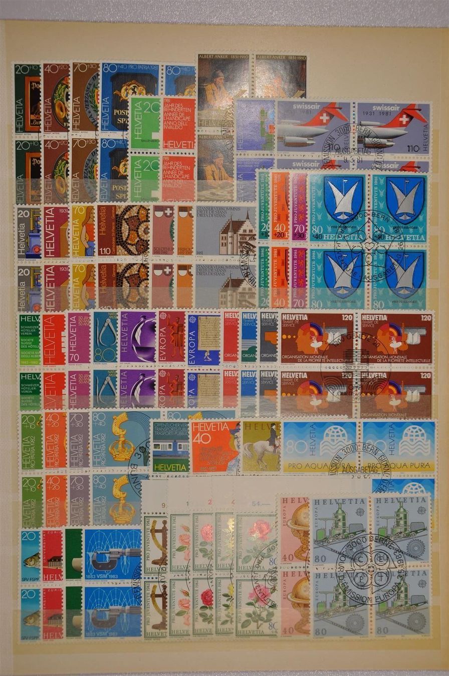 Alle Briefmarken: 1946-1996 Viererblöcke gestempelt !! – Gebraucht aus Wolfhalden von Zinauktion 2