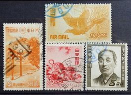 日本 - NIPPON: 4 timbres oblitérés des années 1938 à 1950