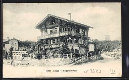 AK Maloja, Blick zum Segantinihaus, 1911