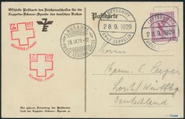 1929 - Zeppelin - 3. Schweiz Fahrt - Abwurf Lausanne