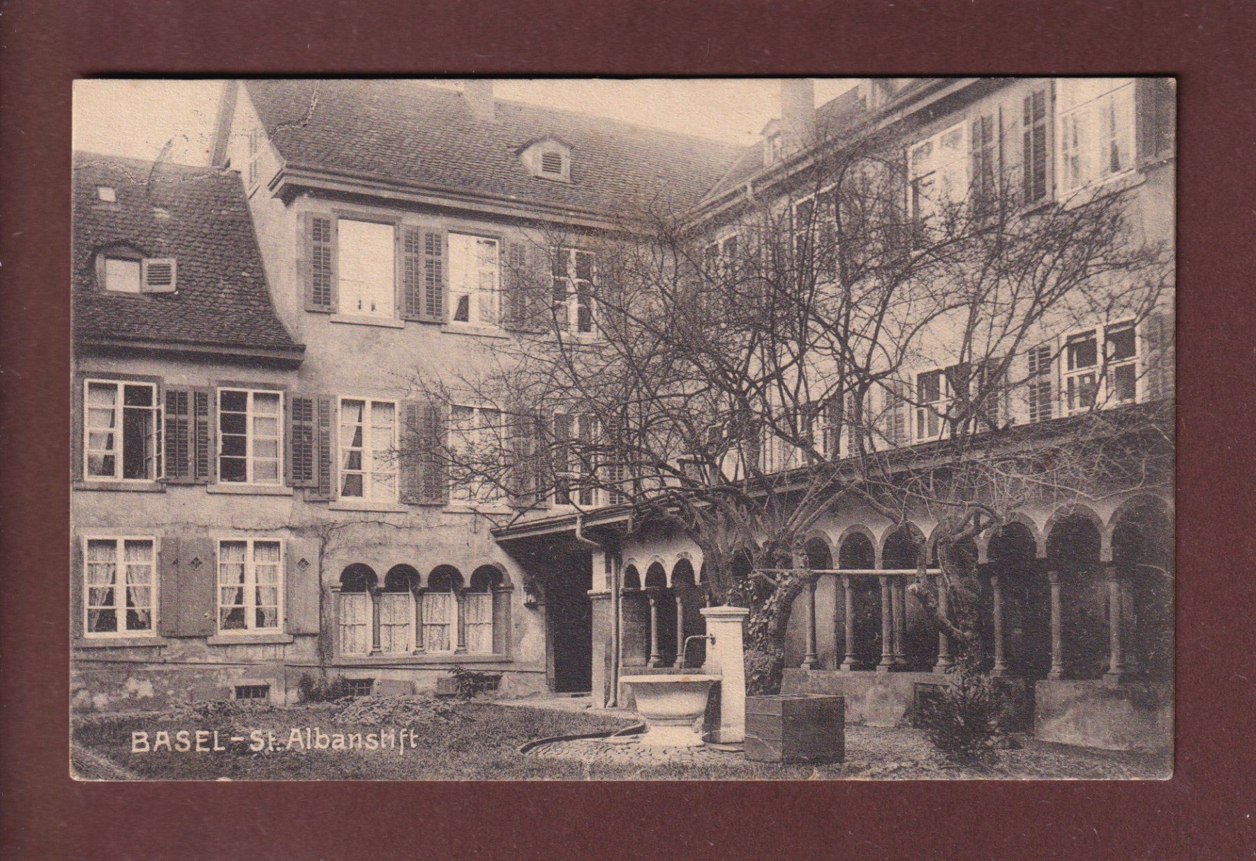 Cartoline postali: BASEL - St. Albanstift - 1916 – Usato da Pully venduto da nicecards