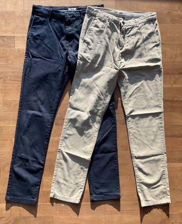 2 Chino-Hosen, WE Fashion, Gr. 29/32
