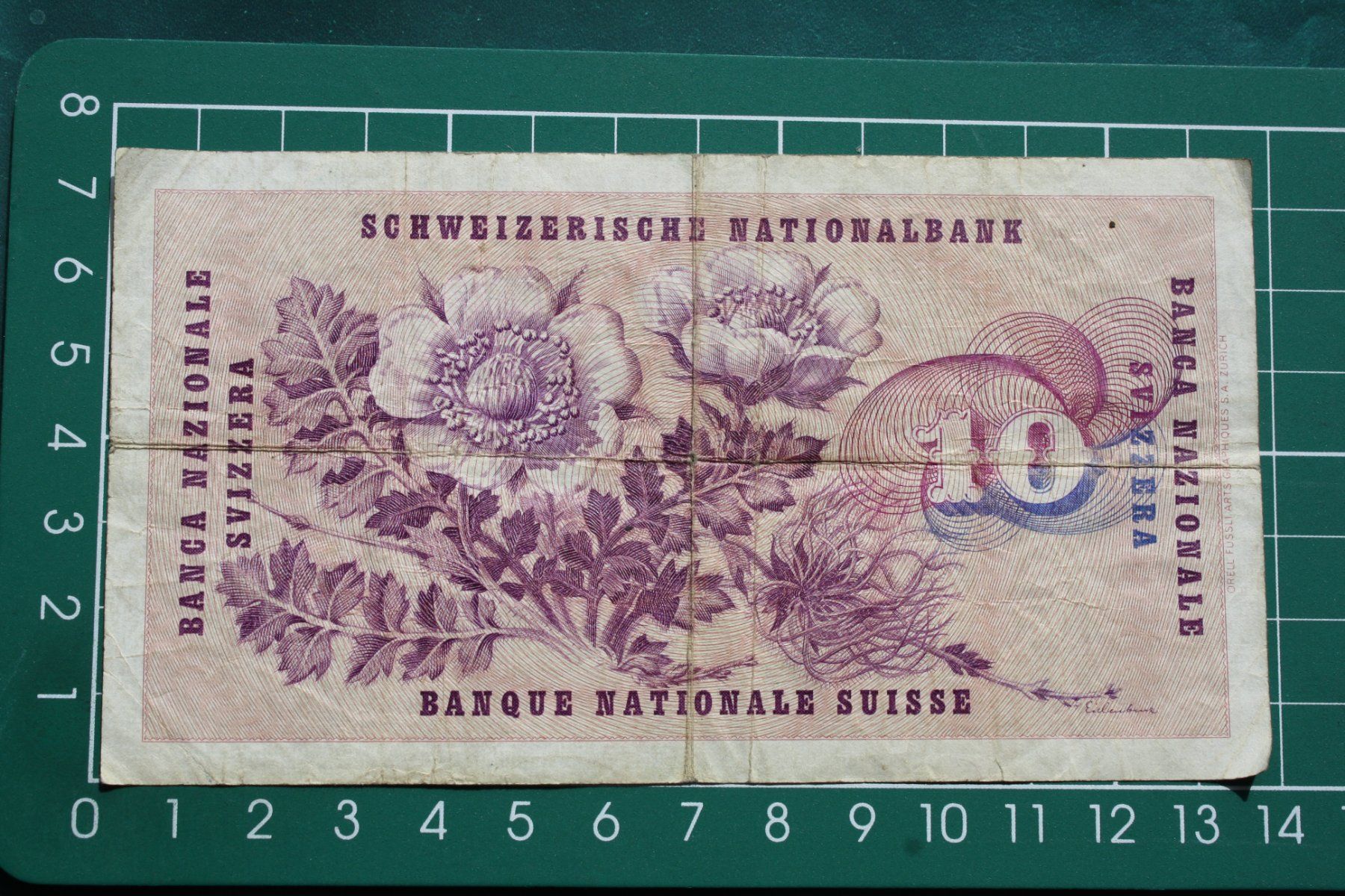 Banconote: gottfried keller banknote 10 franken 1961 – Usato da Laupen BE venduto da Gufi57 1
