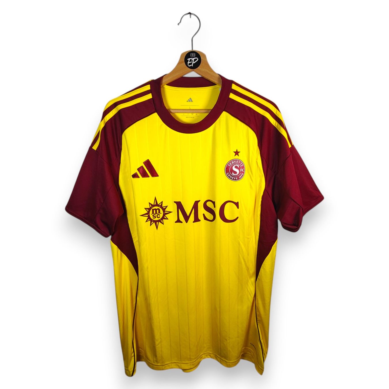 Canottiere & Pantaloni: Original 2025-26 Servette Third Trikot – Usato da Martigny venduto da eternalpitch