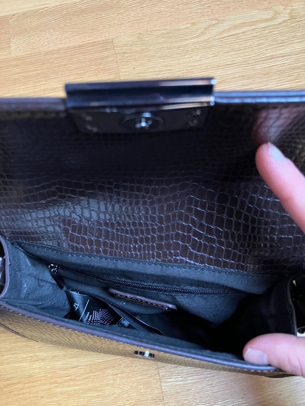 Borse da donna: dunkelbraune Lederimitat Tasche – Usato da St. Gallen venduto da andreav. 2