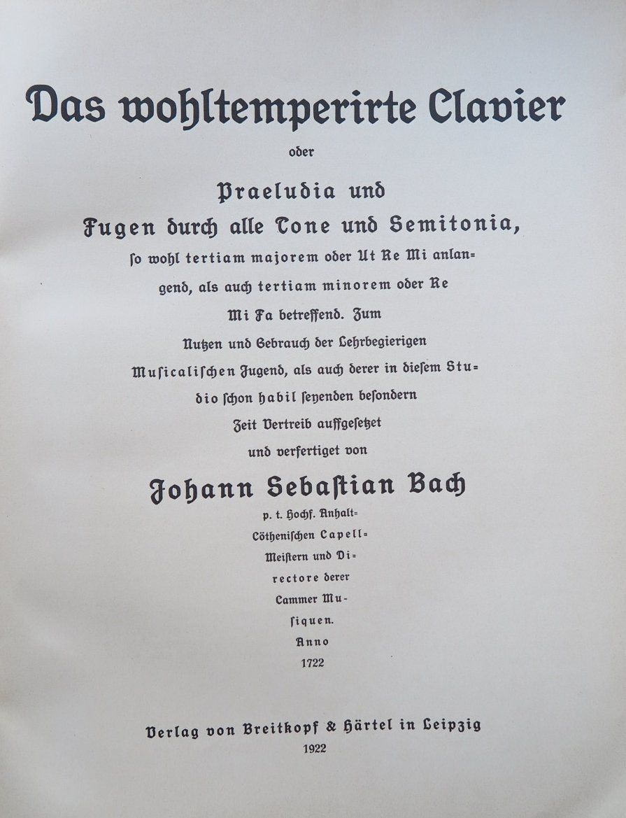 Libri: Das wohltemprirte Klavier von J.S.Bach – Usato da Bonaduz venduto da Mikebond 2