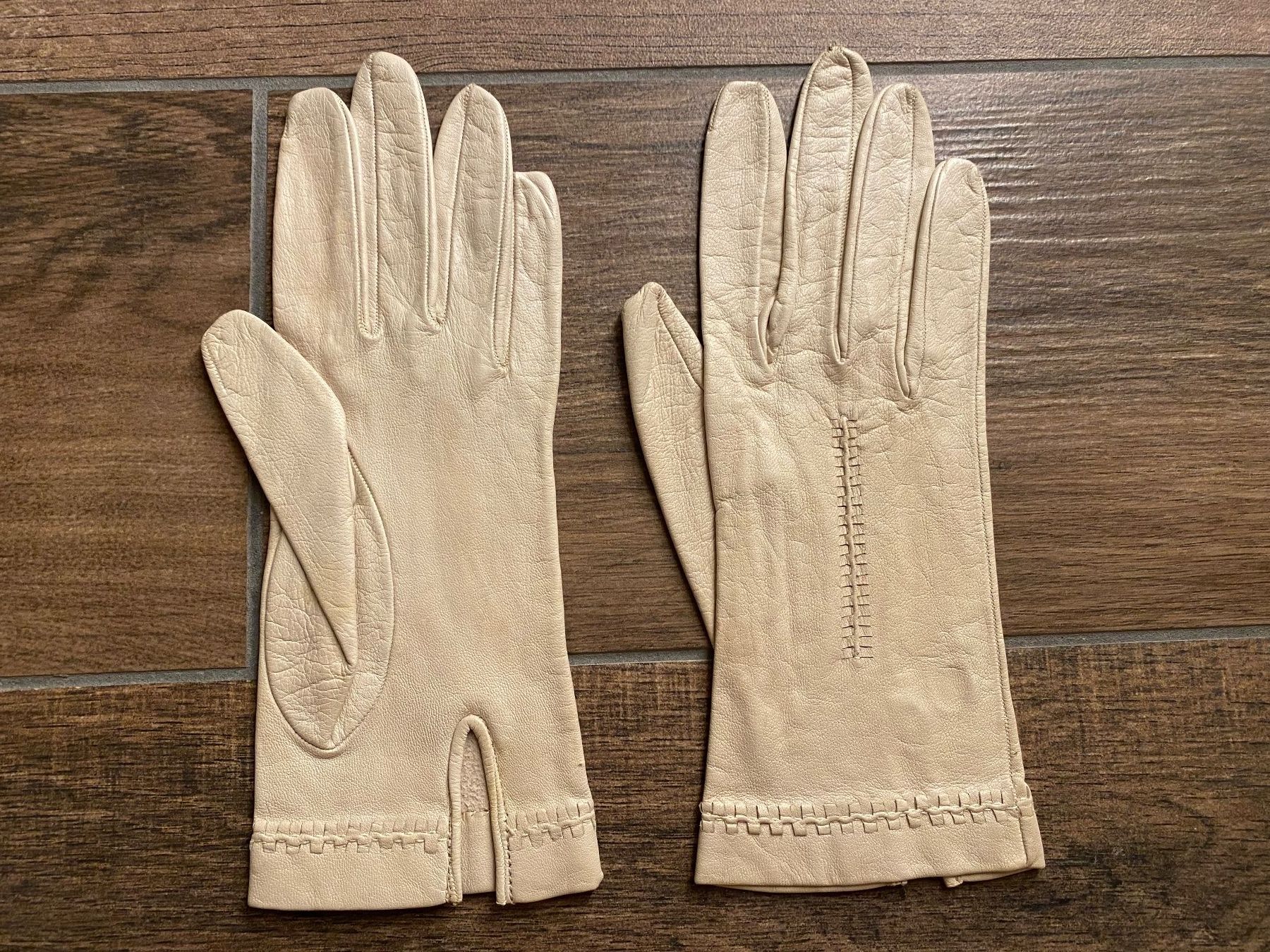 Guanti & manicotti: Lederhandschuhe creme beige Gr. 7 / 7¼ – Usato da Pratteln venduto da a23_j2gs 4