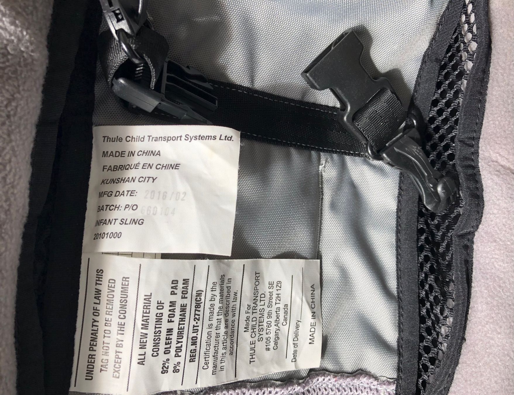 Bauch- & Rückentragen: Baby Infant Sling für Thule Fahrradanhänger, wenig gebraucht – Gebraucht aus Zürich von schwaenli43 4