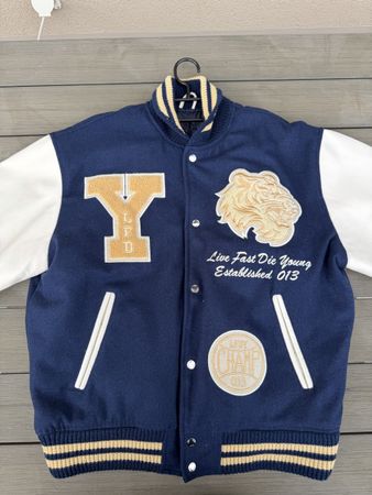 Veste teddy LFDY bleu et blanc taille S