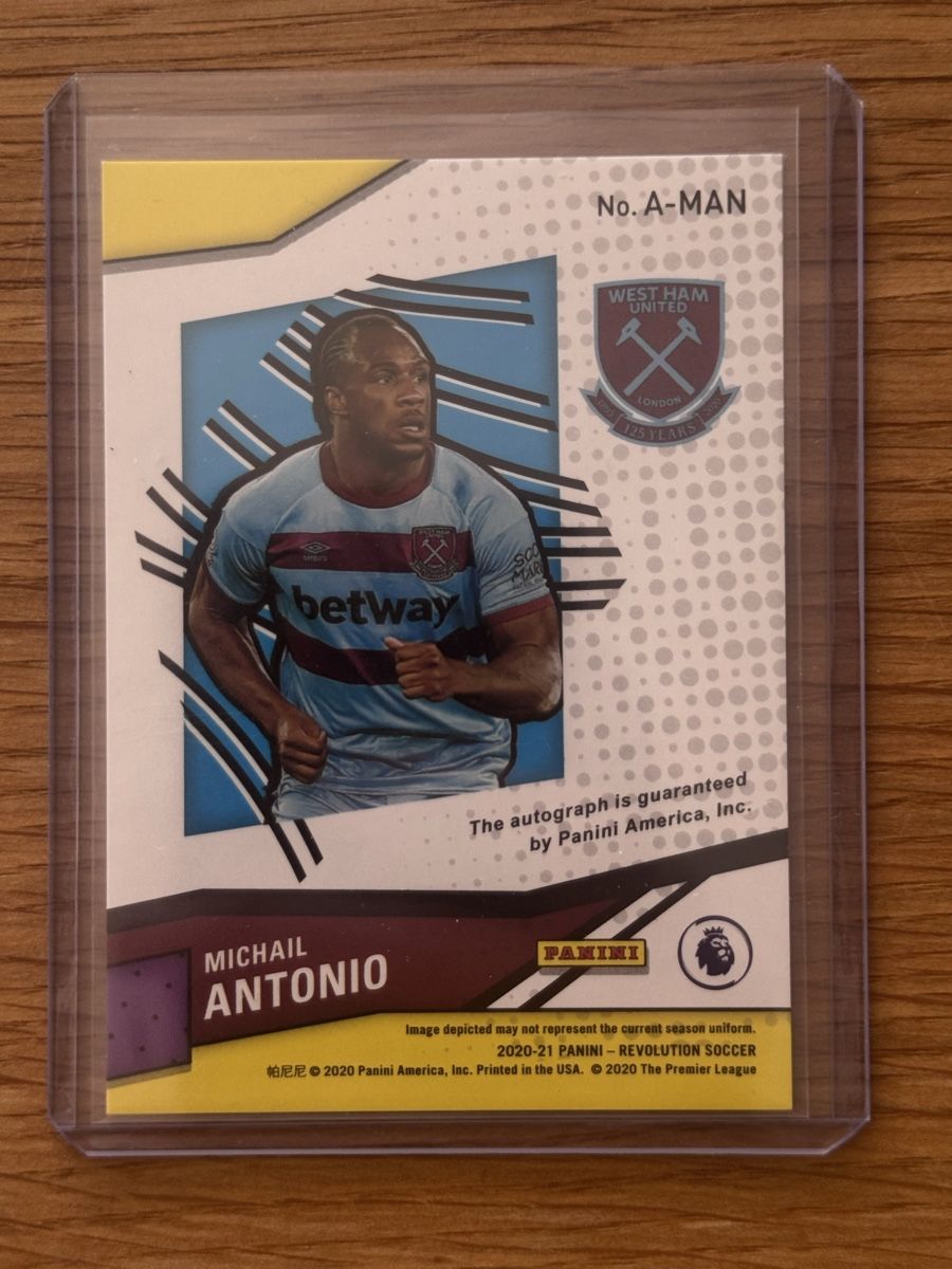 Panini Carte collezionabili: Michail Antonio Panini Revolution Autograph Card – Usato da Emmen venduto da Panininho 1