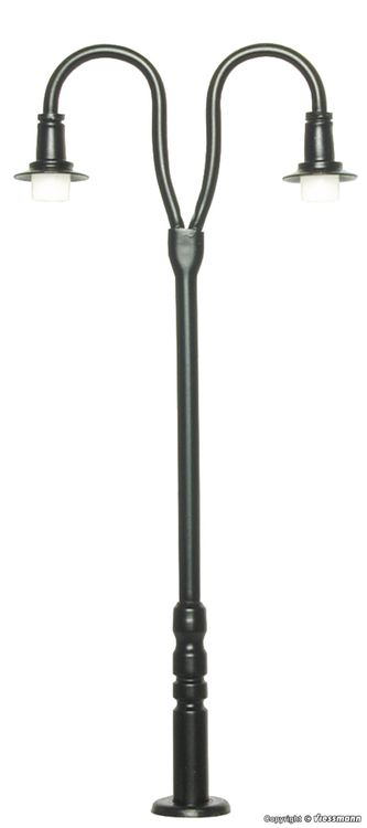 Viessmann Parklaterne H0 Zweiflammig Schwarz - Modellbau Laterne 65mm