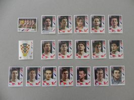 Panini Fussball WM 2006 Fehlliste Kosovo 397-415 Komplett !