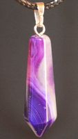 Halskette X-97R – Hexagonal – Onyx Purple – 3,5 cm