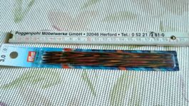 5 Stricknadeln 3mm Kunststoff neuwertig