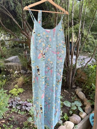 Kleid Siamese Dreams Blumenmuster Blau Grösse S Neu