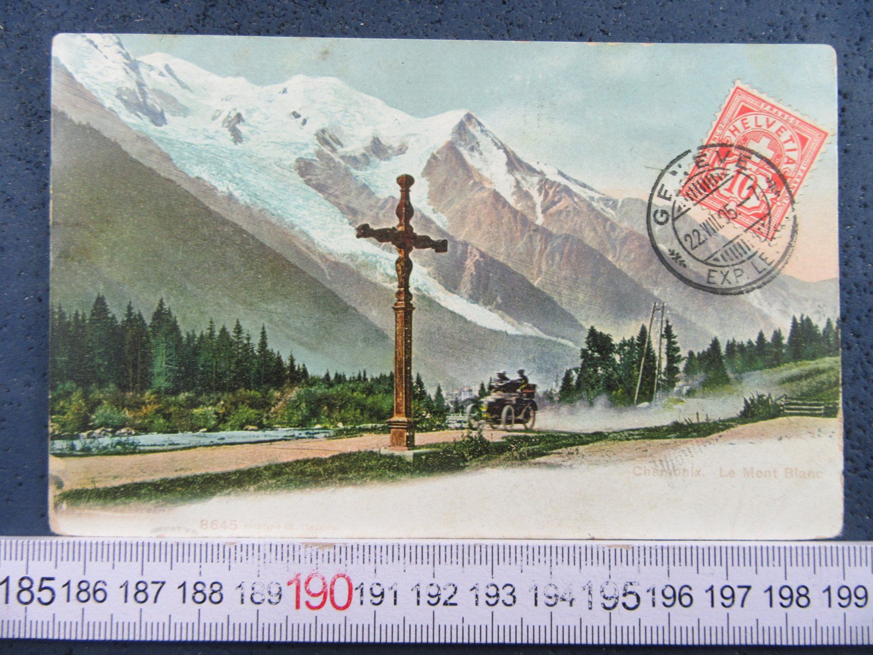 Cartoline postali: AUTO AK OLDTIMER GENEVE 1905 CHAMONIX MONT BLANC – Usato da Ettingen venduto da Hausi4711