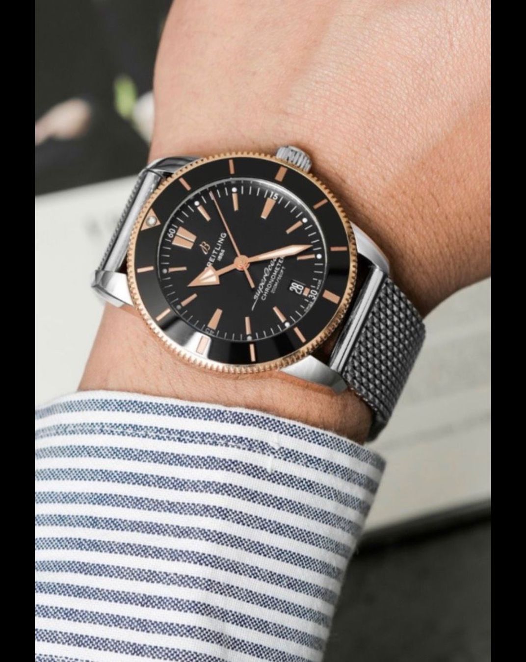 Breitling Orologi: Breitling superocean rosegold 44mm 2025 – Usato da Basel venduto da Leon_63s 2