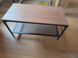 Couchtisch mit Ablage Metall Holz L 90cm B 50cm H 45cm gu...