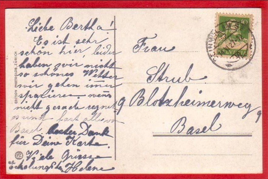 Cartoline postali: BEINWIL – Usato da Grüningen venduto da Kartenlaube 1