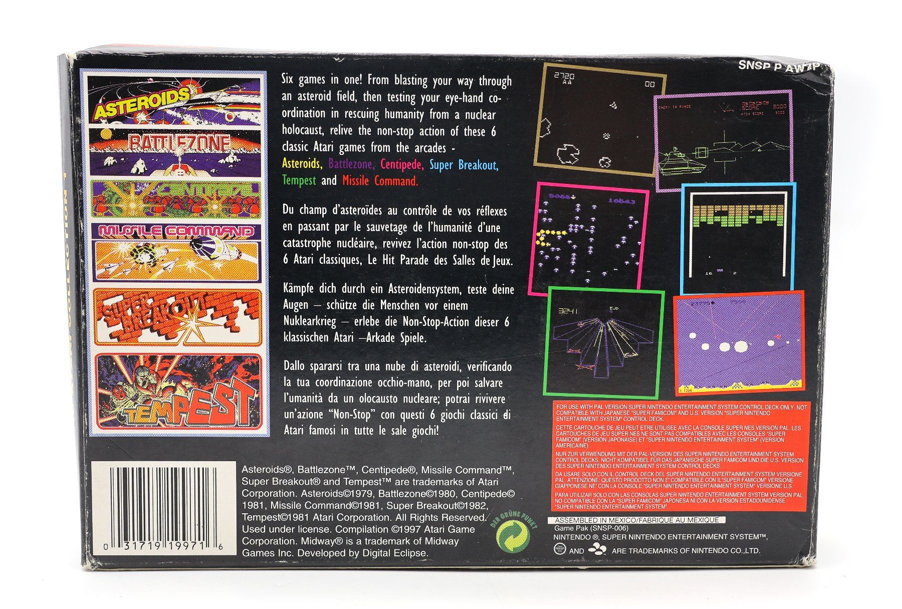 Nintendo Spiele: Arcade's Greatest Hits Atari Collection 1 PAL Boxed - SNES – Gebraucht aus Paudex von dindeboy 1