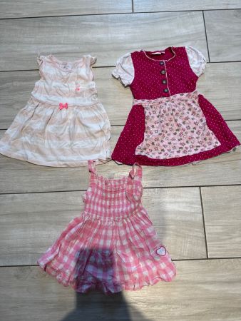 Sommerkleider Set 80-92 tragbar Mädchen 3 Stück