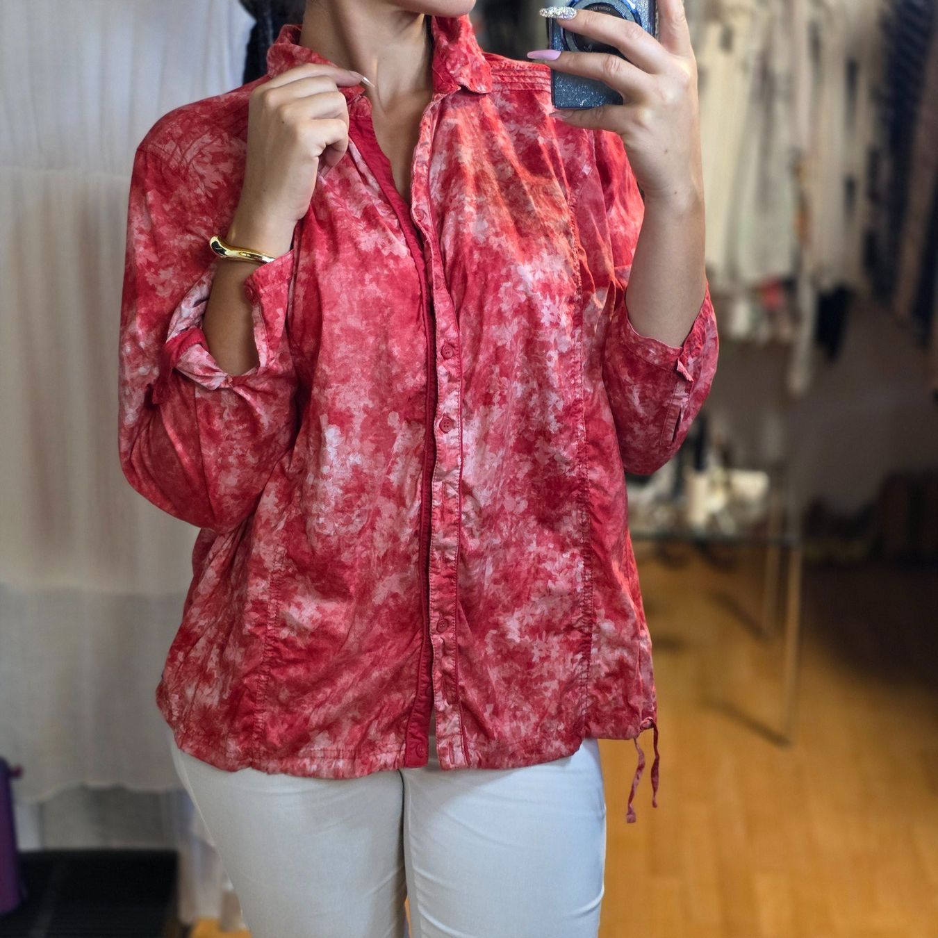 Cecil Blusen: CECIL Damen Bluse Rot Print Baumwolle Gr. XXL – Gebraucht aus Wald ZH von CapLux 4
