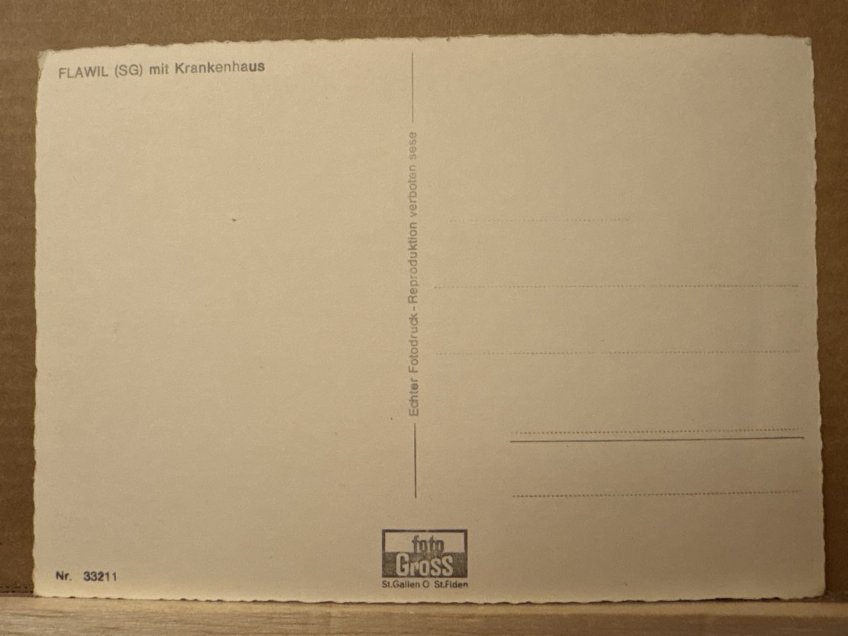 Cartoline postali: AK Flawil mit Krankenhaus – Usato da Rümlang venduto da Kartenpost1 1