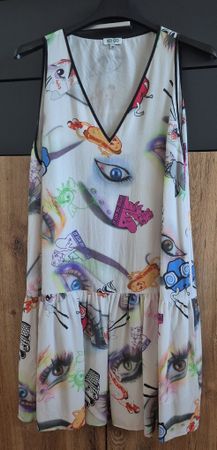 Kenzo Sommerkleid Gr. M leicht & luftig mit coolem Print