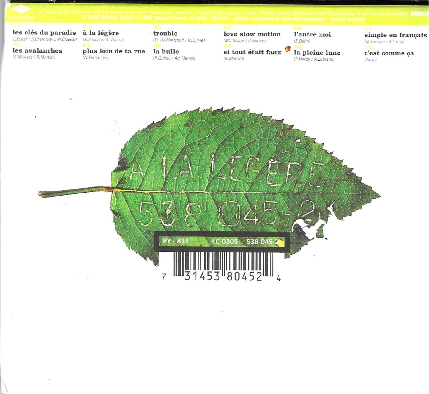 CD: Jane Birkin CD Digipack - (A la légère) – Usato da Savagnier venduto da Ne2065 1