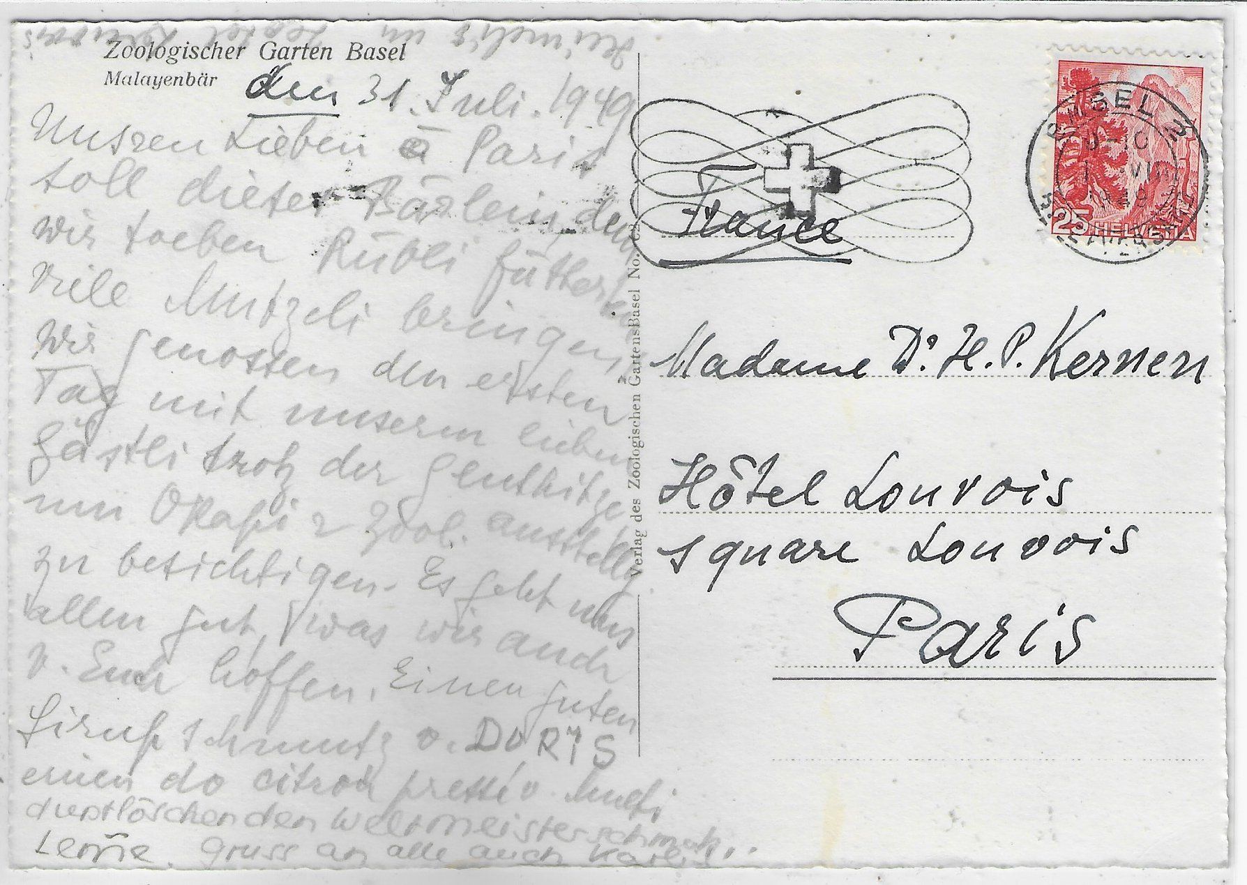 Cartoline postali: Zoologischer Garten Basel - Malayenbär – Usato da Ettingen venduto da Kartenplanet 1
