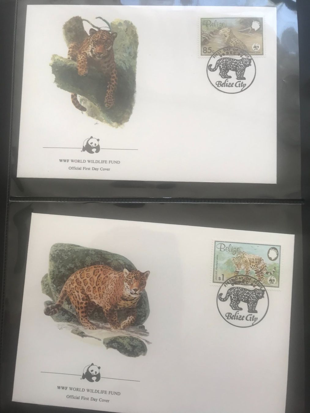 Tutti i francobolli: Belize 1983 WWF Satz Jaguar illustrierte Ersttagsbriefe – Nuovo (secondo la descrizione) da Winterthur venduto da schnueps 1