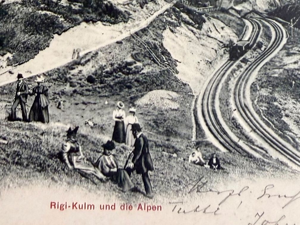 Cartoline postali: Rigi - Kulm - Bahn - Animation - 1903 – Usato da Lutry venduto da Ediego 1