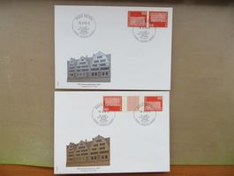 2 Briefe FDC 1970 Gais AR mit Kehrdrucke und Zwischensteg