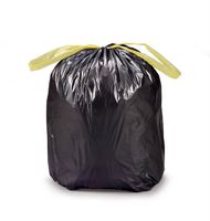 %Müllsack mit Verschlussband, 60 l, schwarz, 100 Stk.