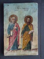 Alte Ikone Griechenlad / Heilige Peter + Paul