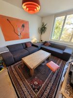 2 moderne Sofas in Dunkelgrau, sehr bequem