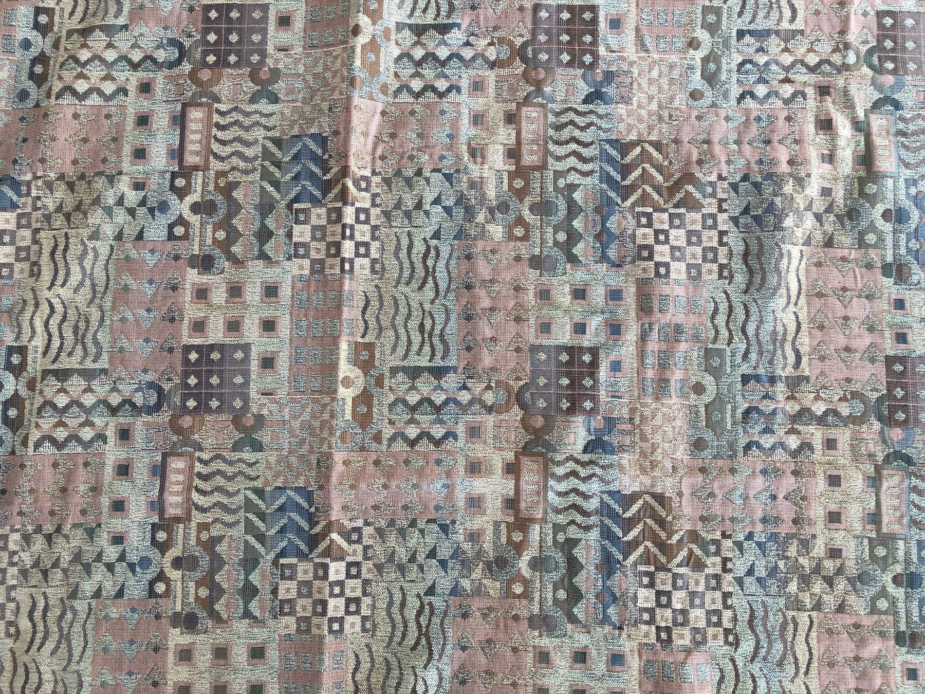 Stoffe: Stoff, altrosa mit beige-blau, B 143, L 290 – Neu (gemäss Beschreibung) aus Balzers von Bastlerherz 2