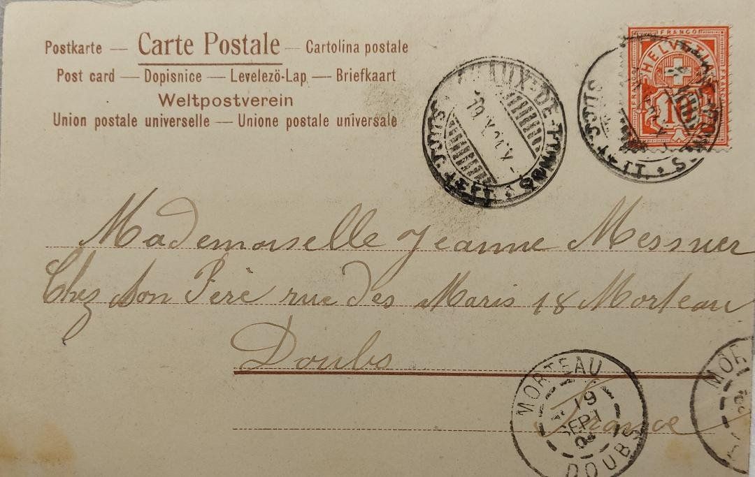 Ansichtskarten: LA SAGNE-ÉGLISE – Gebraucht aus Delémont von Domdom1 1
