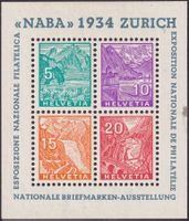 1934, W1 (NABA-Block) ungebraucht * +Gummierung Kat: 450.-
