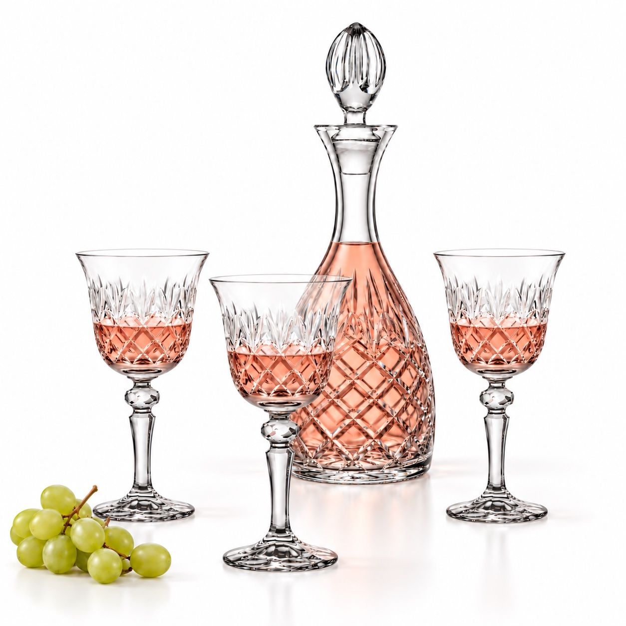 Caraffe: Weinkaraffe Kristall 1000ml Ananas-Muster transparent – Nuovo e nell'imballaggio originale da Bergdietikon venduto da ArtStore24 1