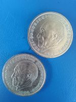 2 Münzen BRD 2 Deutsche Mark  ( Konrad Adenauer ) unzirkul.