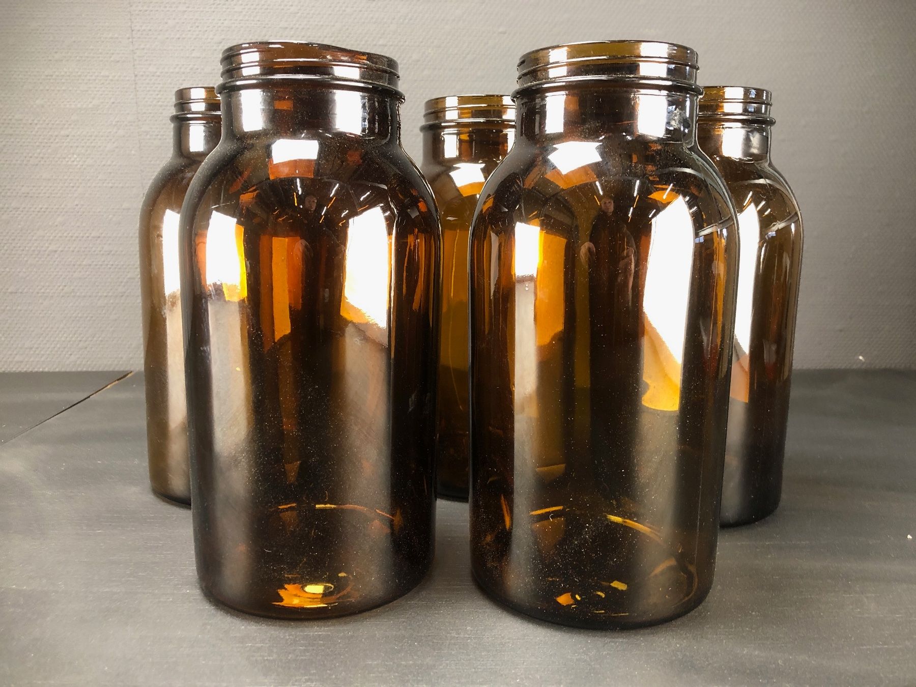 Altro in Stoviglie & Bicchieri: 5x Weithalsflasche, 2000ml. Braun, Huberlab 5 grosse Weithal – Usato da Laufenburg venduto da industrial-silence 1
